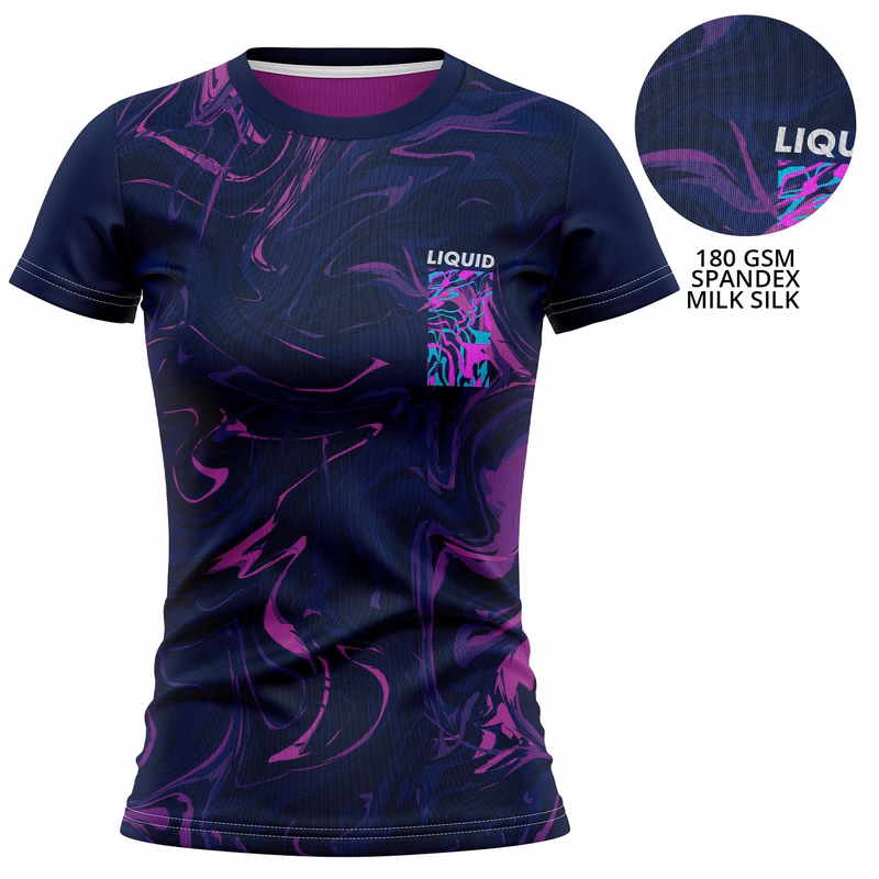 Women's 180 GSM Spandex Milk Silk Sublimation Performance T-shirt