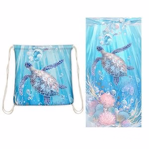 Printed Beach Towel Backpack