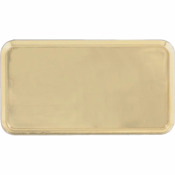 Gold Rectangular Name Badge Frame with Round Corners