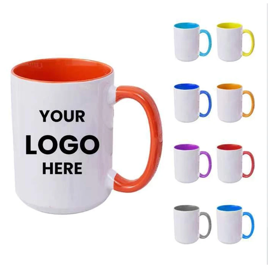 15oz Classic Ceramic Coffee Mug Custom Printed Logo 1