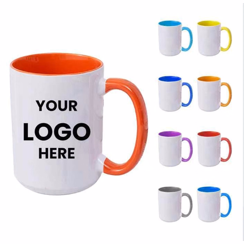 15oz Classic Ceramic Coffee Mug Custom Printed Logo