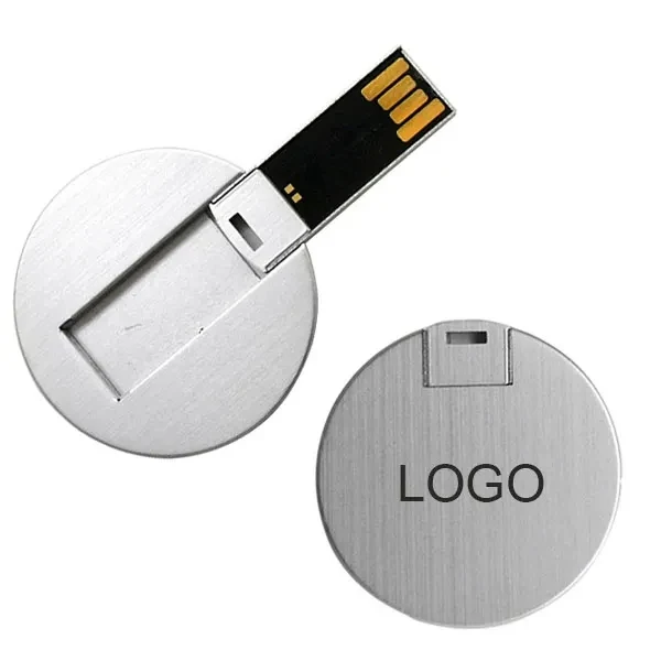 Metal Round Flip Card USB Flash Drive 1
