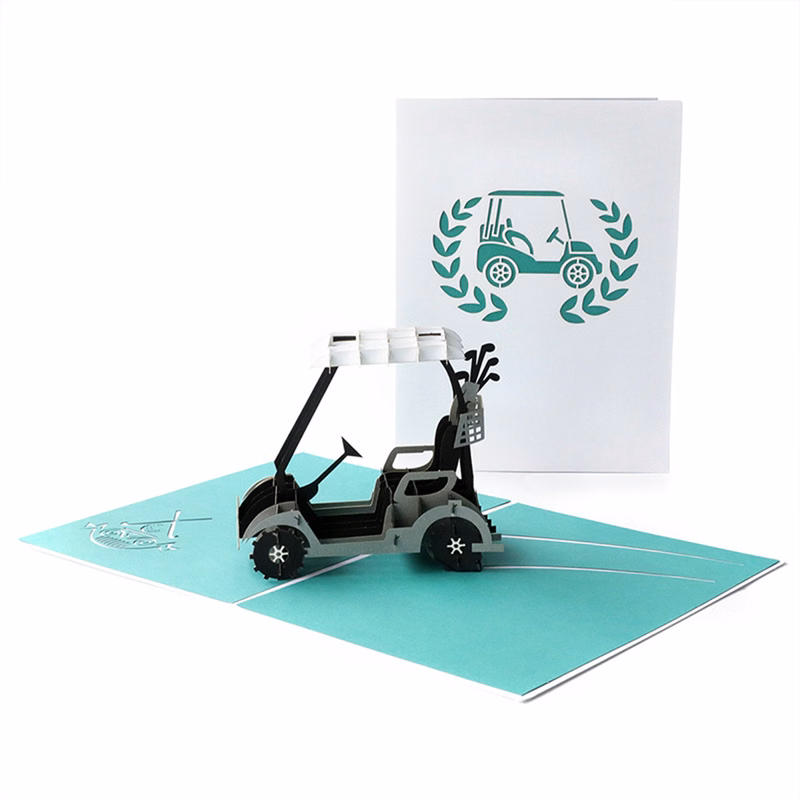 Golf Cart 3D Pop Up Father's Day Card