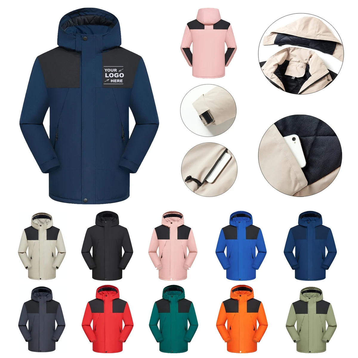 Unisex Hooded Windproof Jacket For Hiking 1