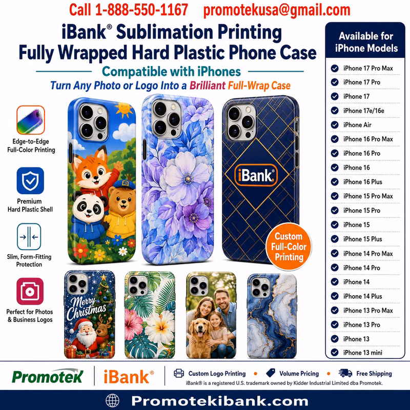 iBank ® Full Color Protective Hard Case compatible with iPhone 17/16/15/14 Pro Max Air