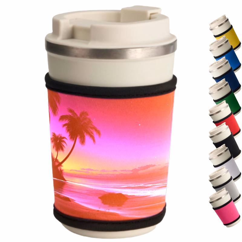 3MM Neoprene V-shaped Can Cooler w/ binding