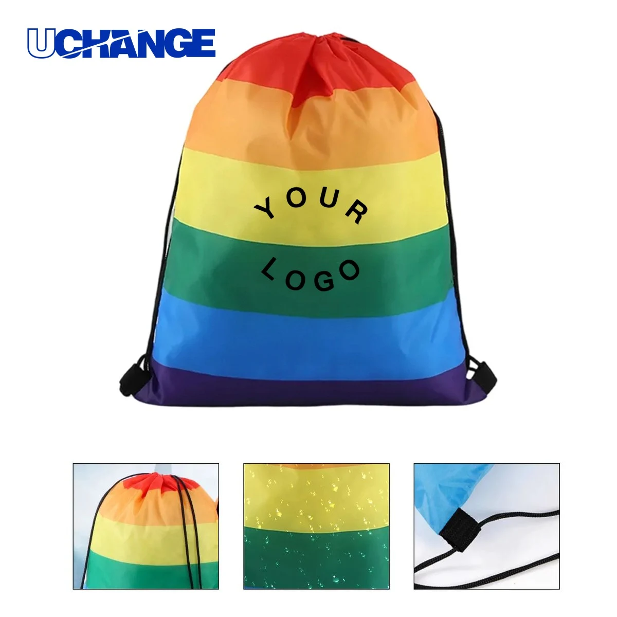 Rainbow Pride Backpack Organizer with Drawstring Closure 1