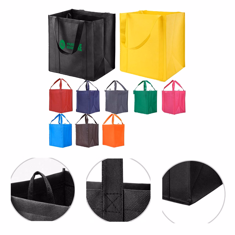 MOQ50 Custom Non Woven Reusable Shopping Bag With Logo
