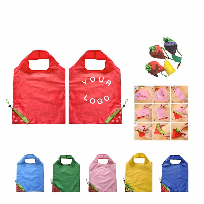 Compact Strawberry Shaped Shopping Bag Portable