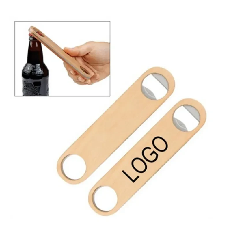 Flat Wooden Bottle Opener 1
