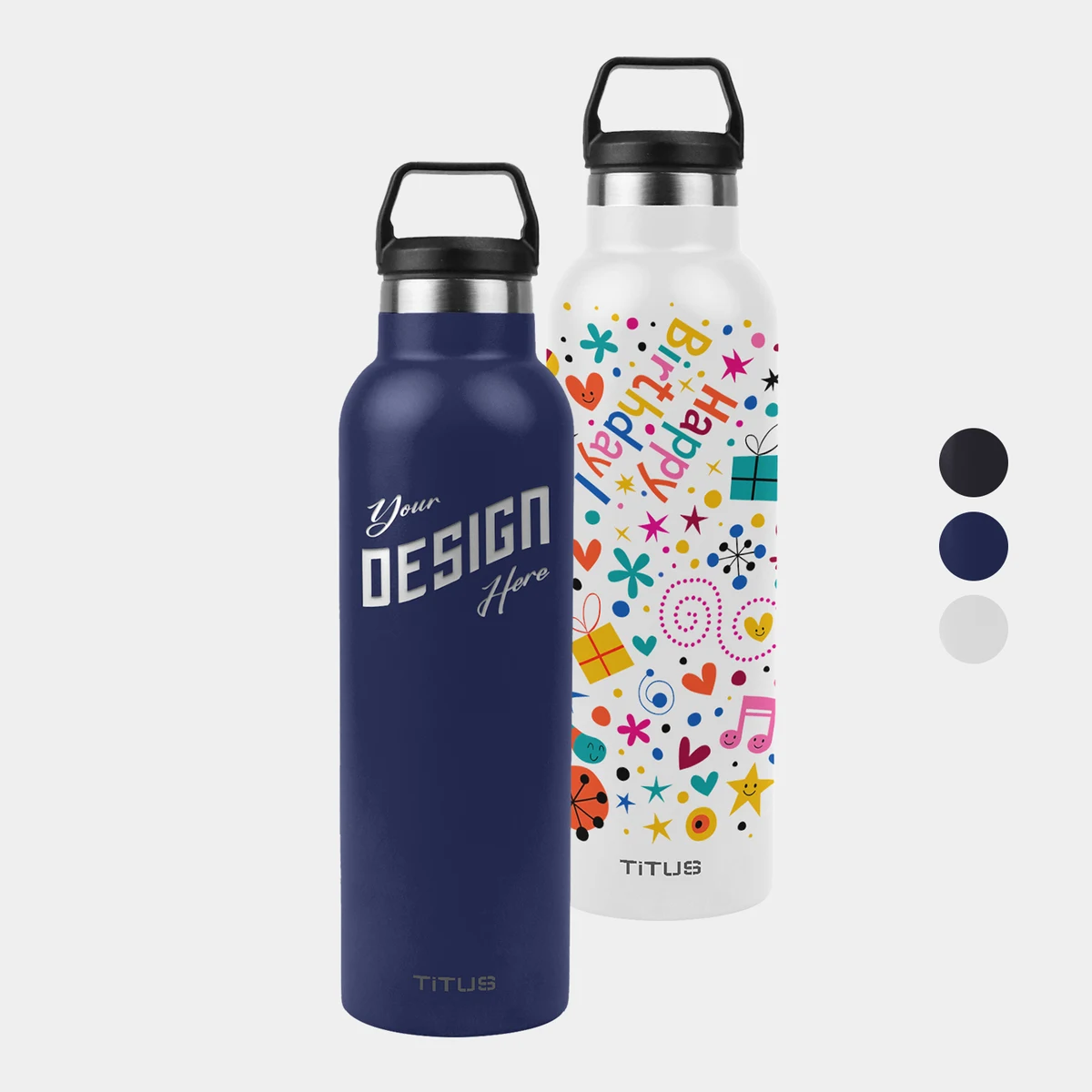Premium 25 oz TiTUS® Double Wall Stainless Steel Insulated Water Bottle 1