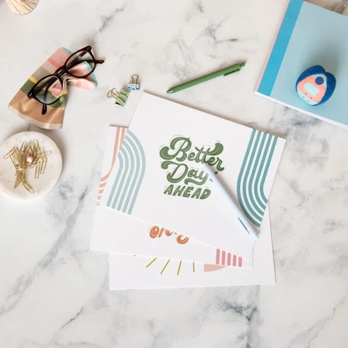 FLAT LETTERPRESS CARD - 8 X 10 1