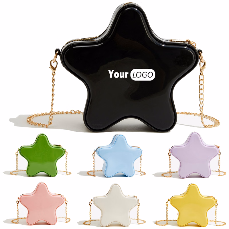 Pvc Mini Solid Color Star Handbag