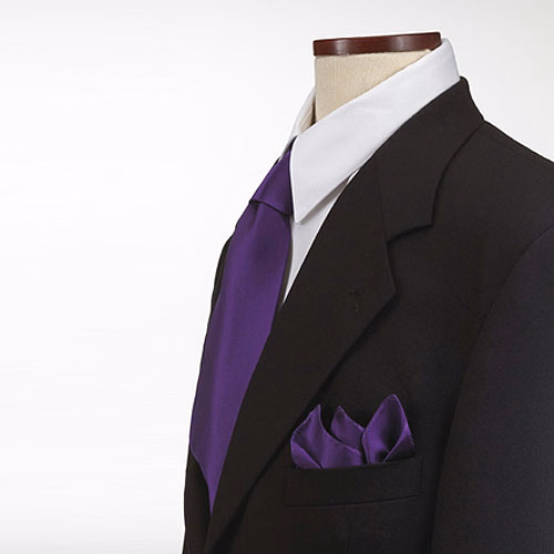 Purple Pocket Squares Poly