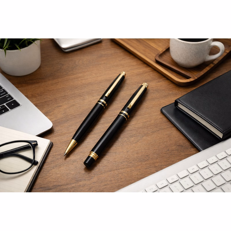 ISPIN Screw Off Cap Rollerball Pen and twist action ball pen