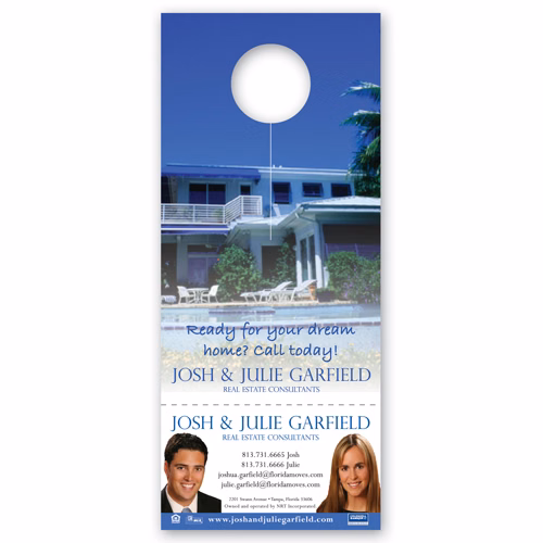 USA Made Perforated Door Hanger | Parking Permit  Rectangle (3.5" x 8.25")