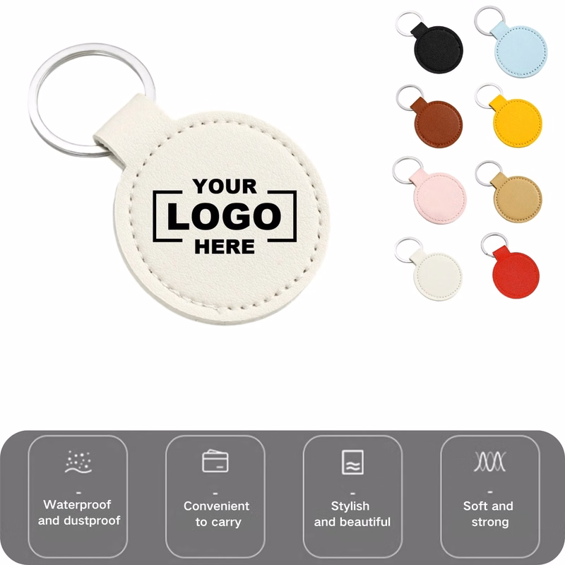 Business PU Leather Keychain