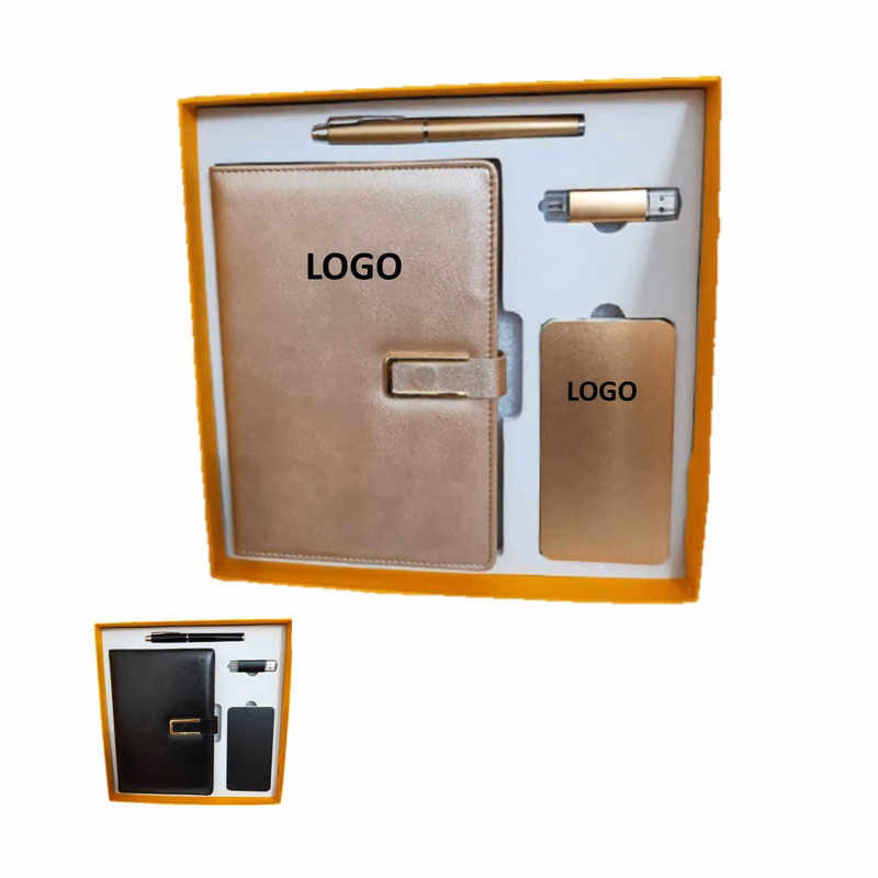 Business Gift Set Journal With Pen Power Bank Usb Drive