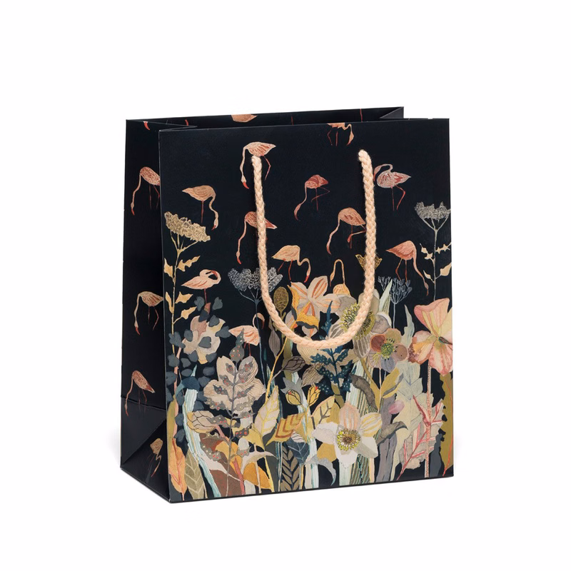 210g C1S paper bag with full color imprint on all sides (6.25*8*2.5")