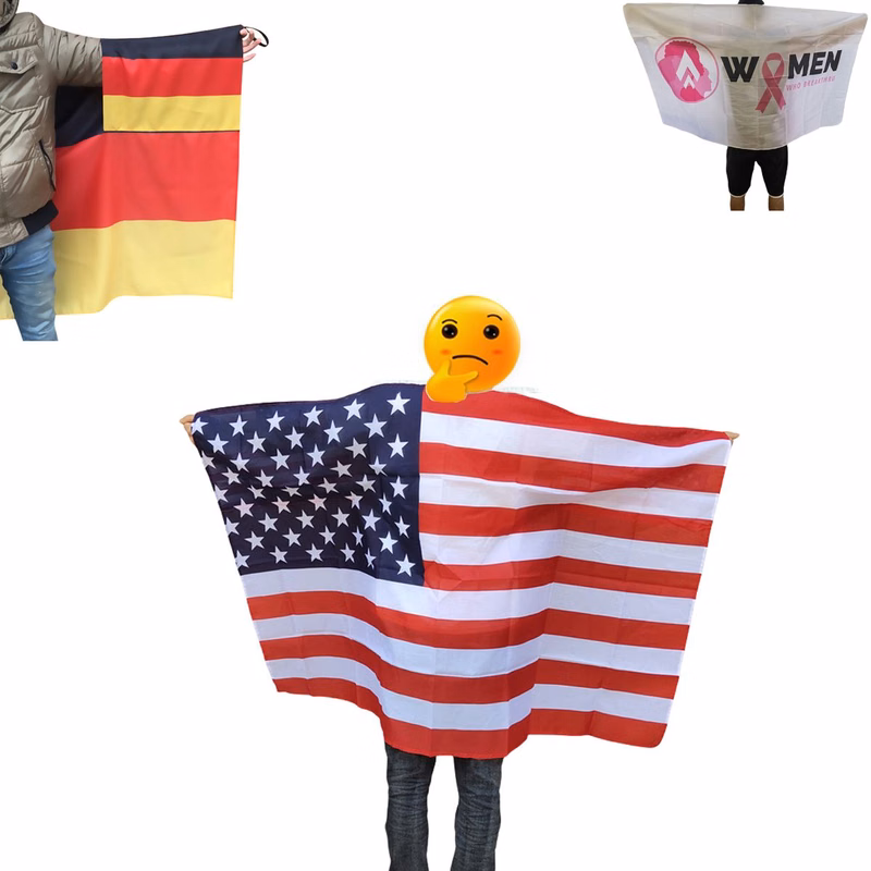 Custom Polyester Wearable Flag Cape