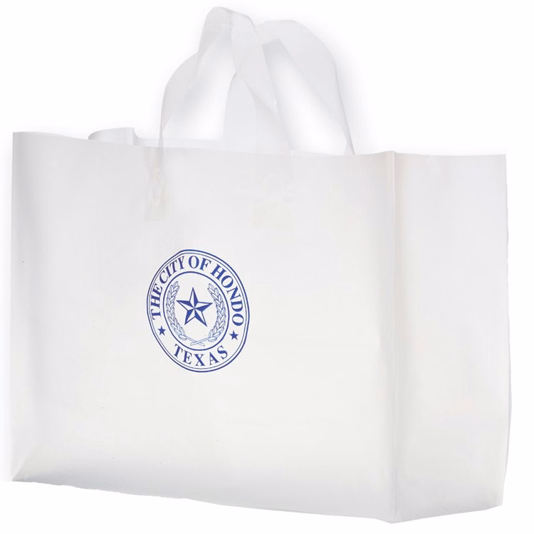 Clear HDPE Frosted Soft Loop Shopper