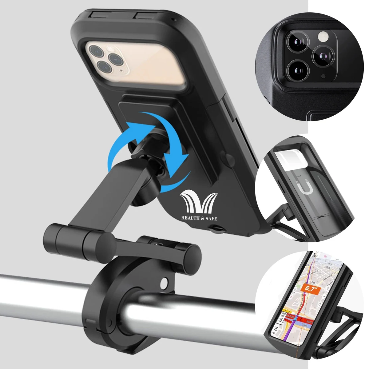 Motorcycle Bike Phone Mount Waterproof Mobile Box Case 1
