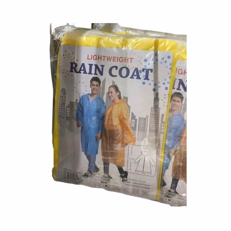 Yellow PEVA Rain Coat