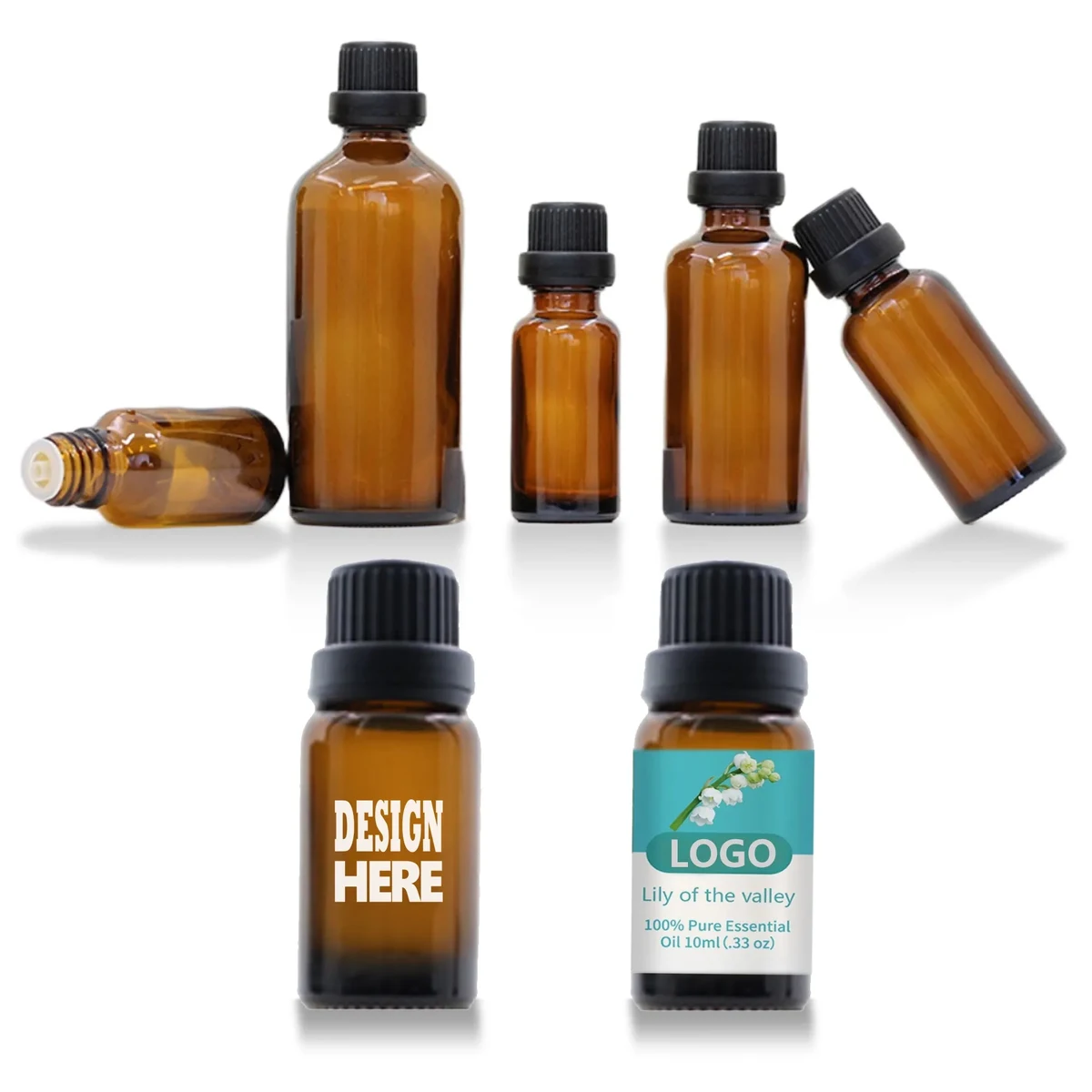 Scented Essential Oil Glass Dispensing Bottles 1