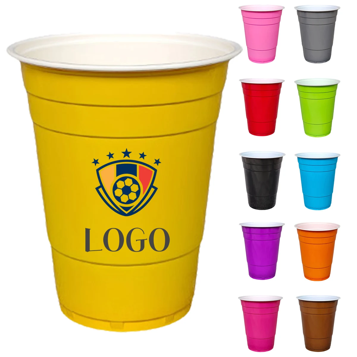 Plastic Assorted Color BBQ Cup 1