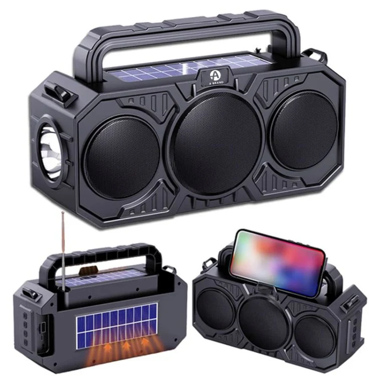 Solar Bluetooth Wireless Speaker with Flashlight & Powerbank 1