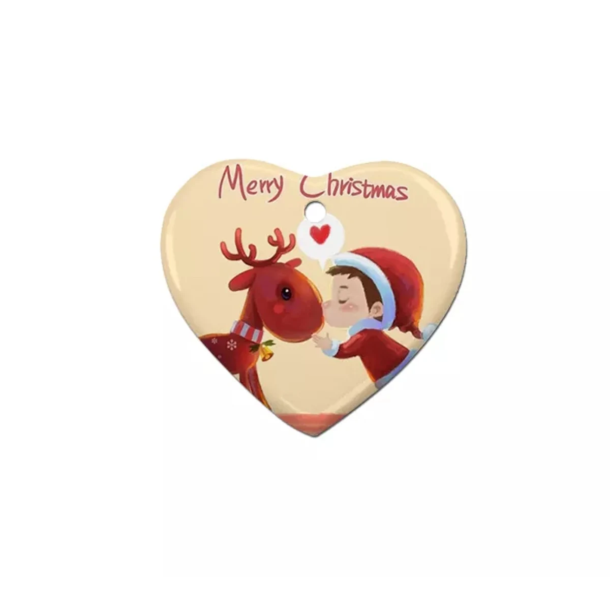 Heart Ceramic Christmas Ornament 1
