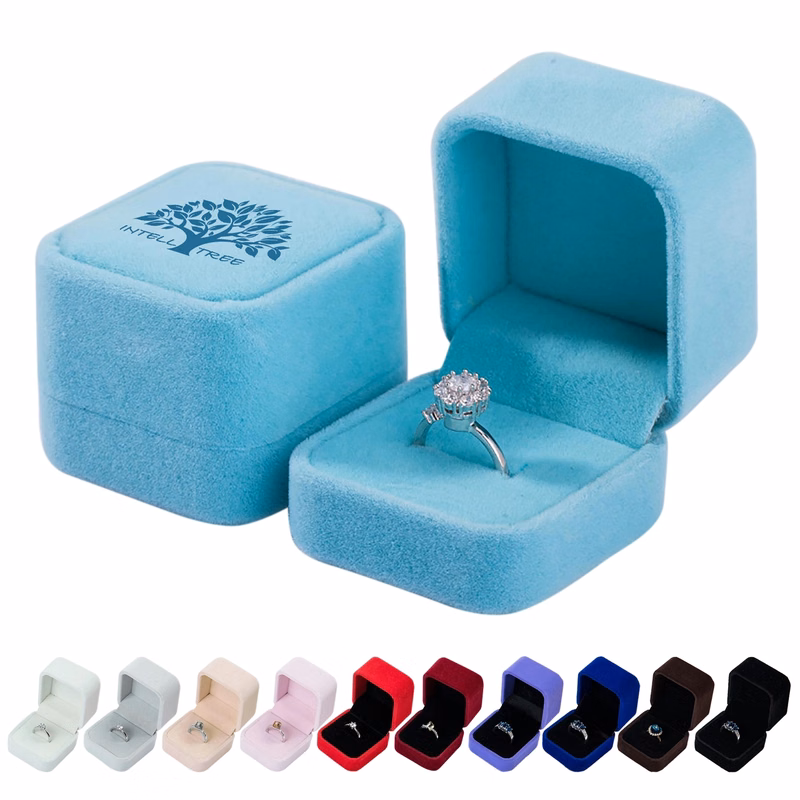 Velvet Ring Gift Boxes Jewelry Display
