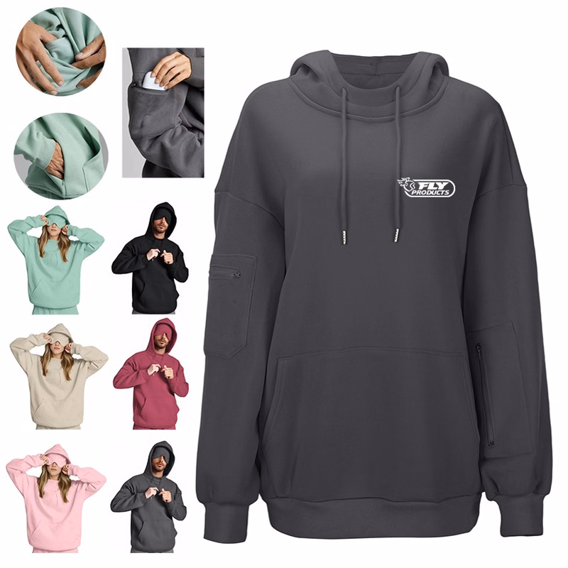 Fleece Soft Comfortable Airplane Mode Travel Hoodies Unisex