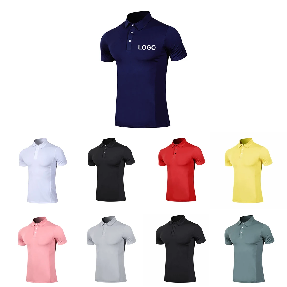 Men's Polo Shirt Moisture Wicking Quick Dry 1