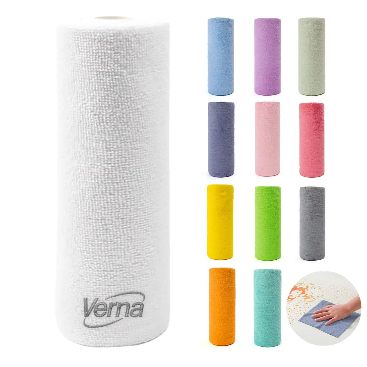 Multi-Purpose Microfiber Cleaning Rag Roll 1