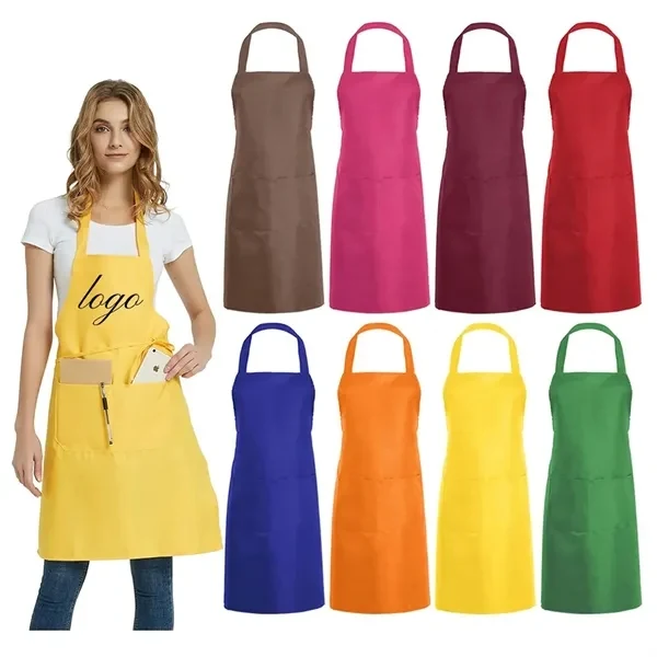 Custom Cotton Kitchen Apron with 2 Pockets — Culinary Staff Promotional Item 1