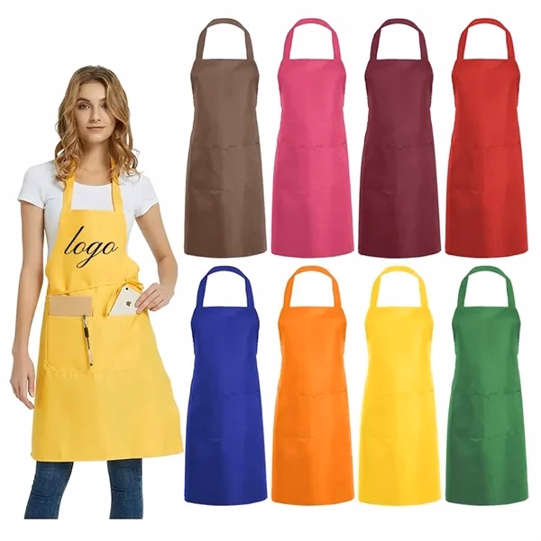 Custom Cotton Kitchen Apron with 2 Pockets — Culinary Staff Promotional Item