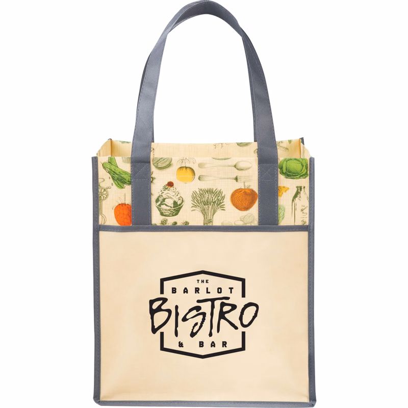 Big Grocery Vintage Laminated Non-Woven Tote