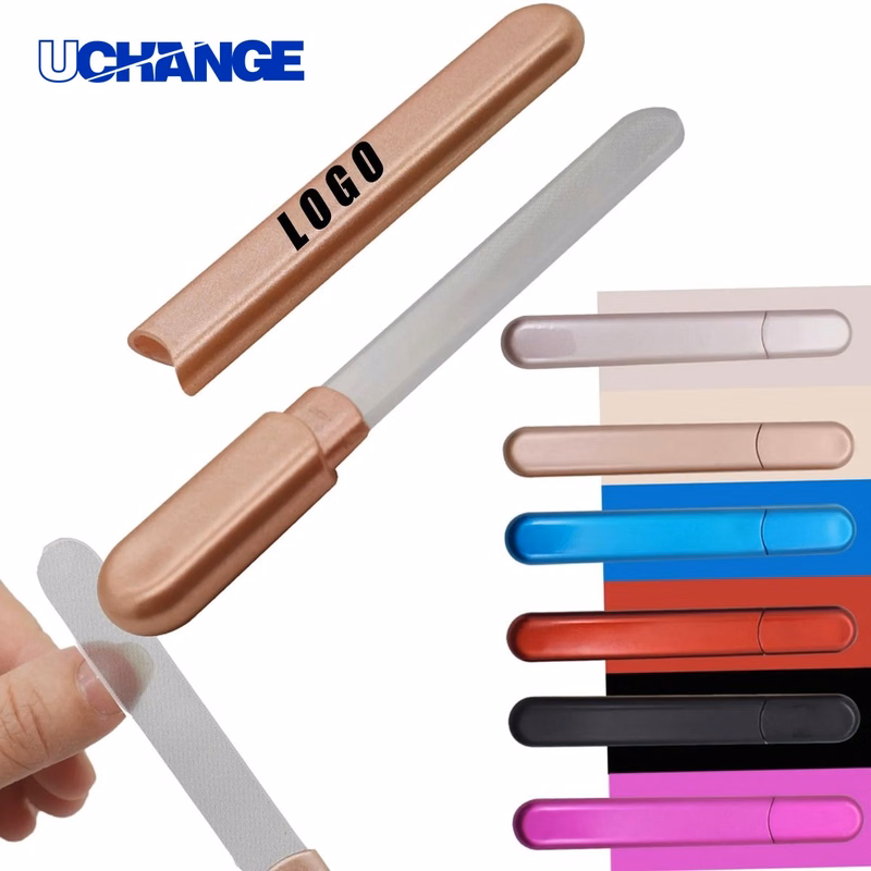 Etched & Polished Glass Nail File Professional Manicure Tool