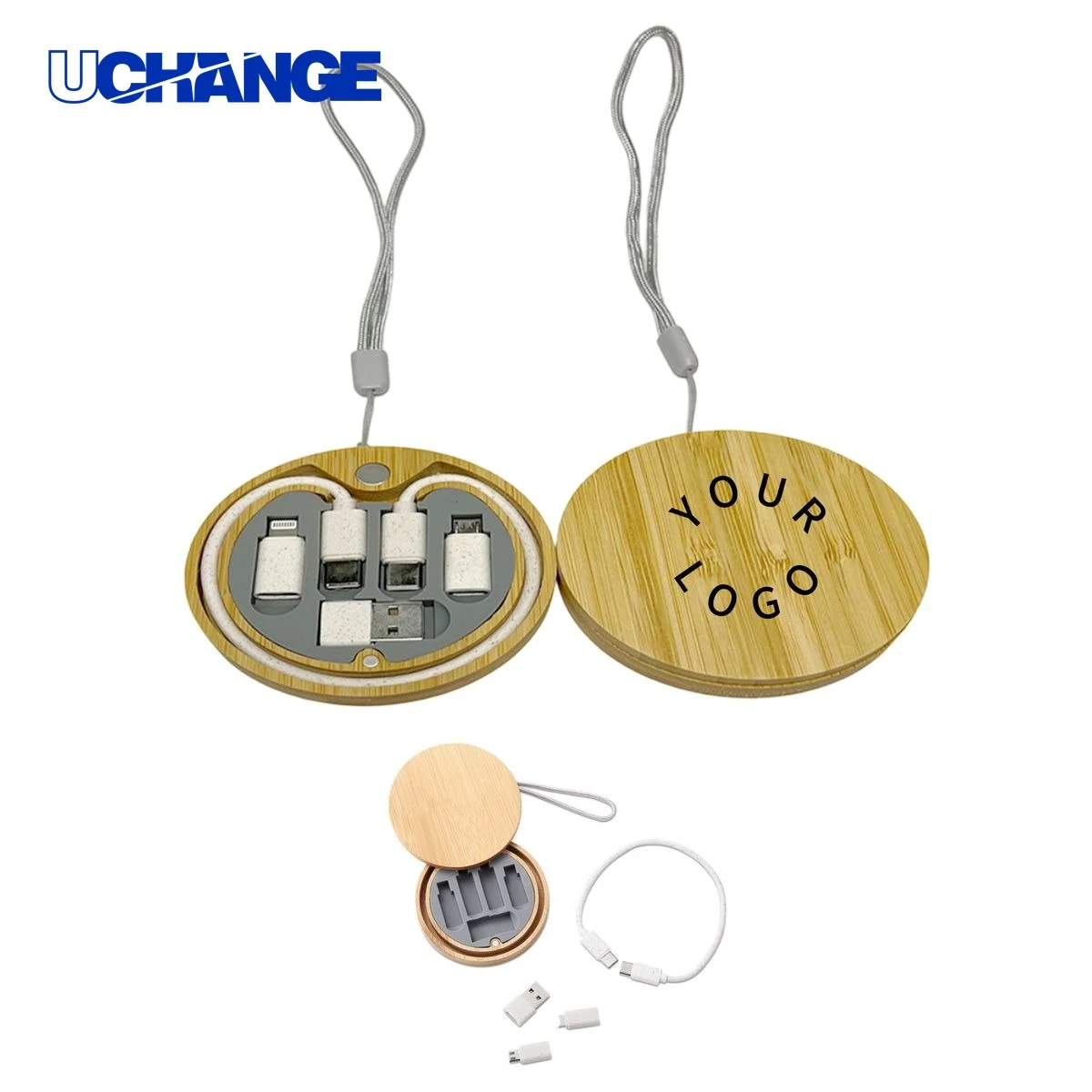 Multi Device Charging Cable Kit with Bamboo Box 1