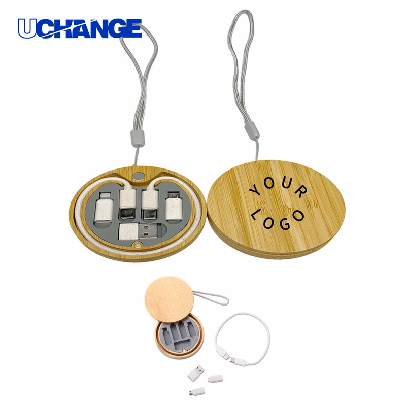 Multi Device Charging Cable Kit with Bamboo Box
