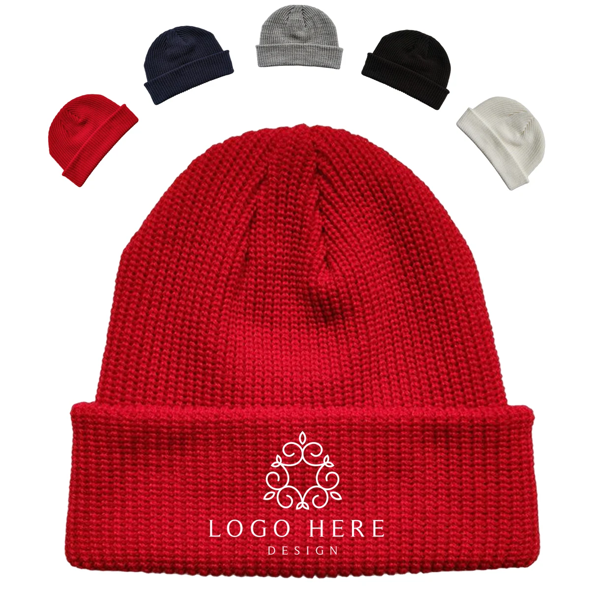 Waffle Textured Cuffed Winter Knit Beanie 1