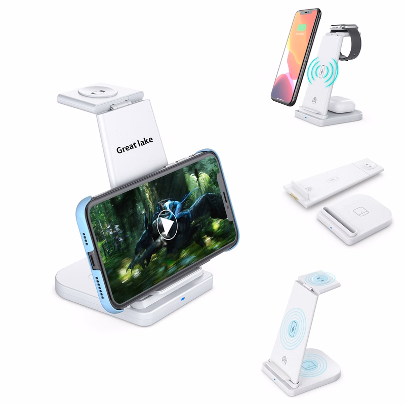 10W Magnetic 3-in-1 Wireless Charger Station