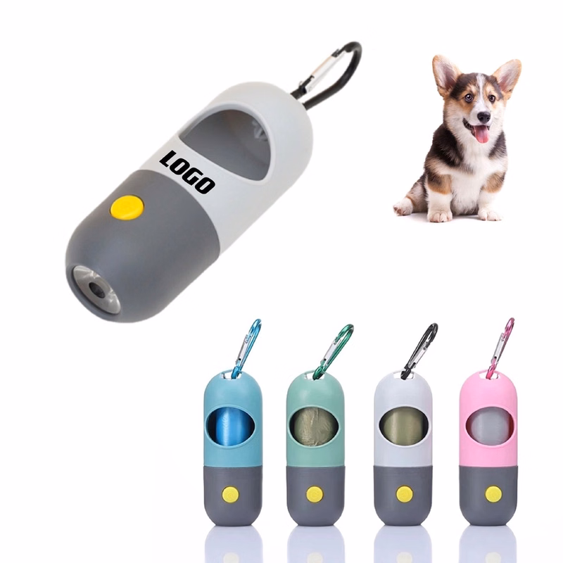 Silicone Dog Poop Bag Dispenser with LED Light