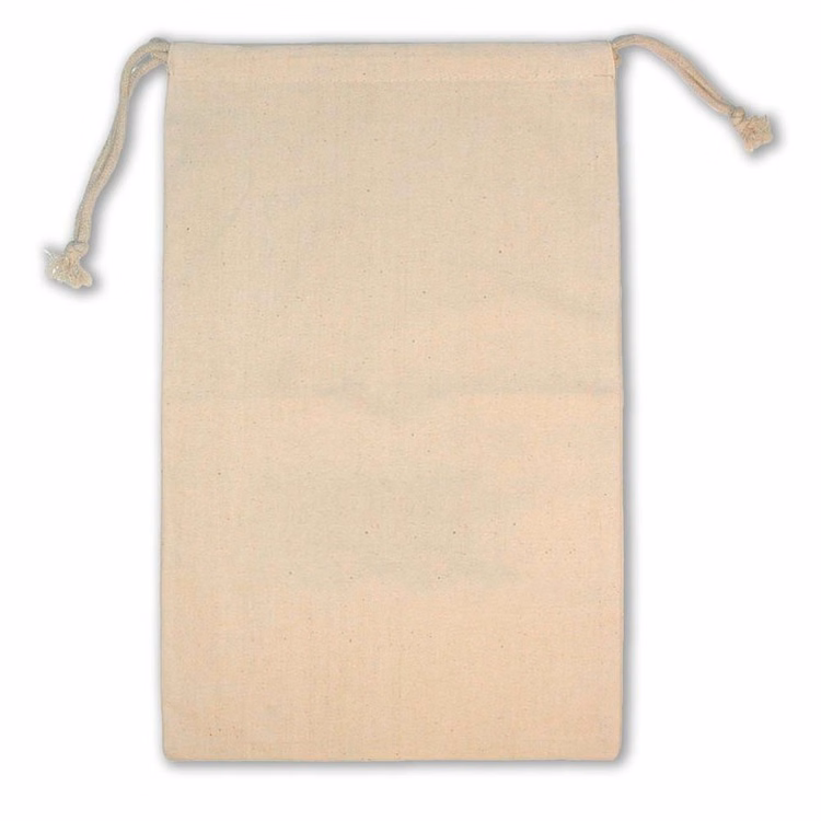 Weedy 100% Natural Cotton Drawstring Bag 14x20"