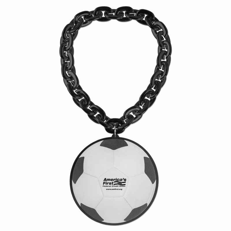 Soccer Ball EVA Medallion with Jumbo Chain