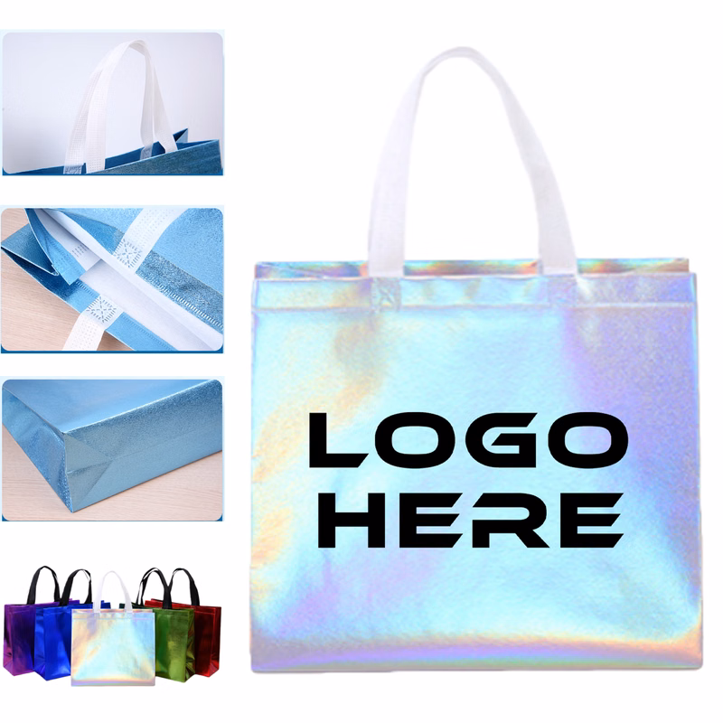 Iridescent Non Woven Tote Bags