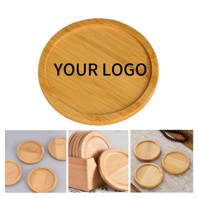 Round Bamboo Beverage Coaster