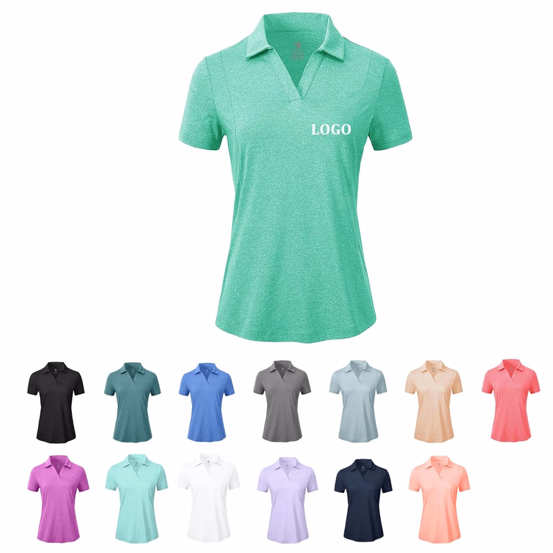 Women's V Neck Tennis Polo Shirt