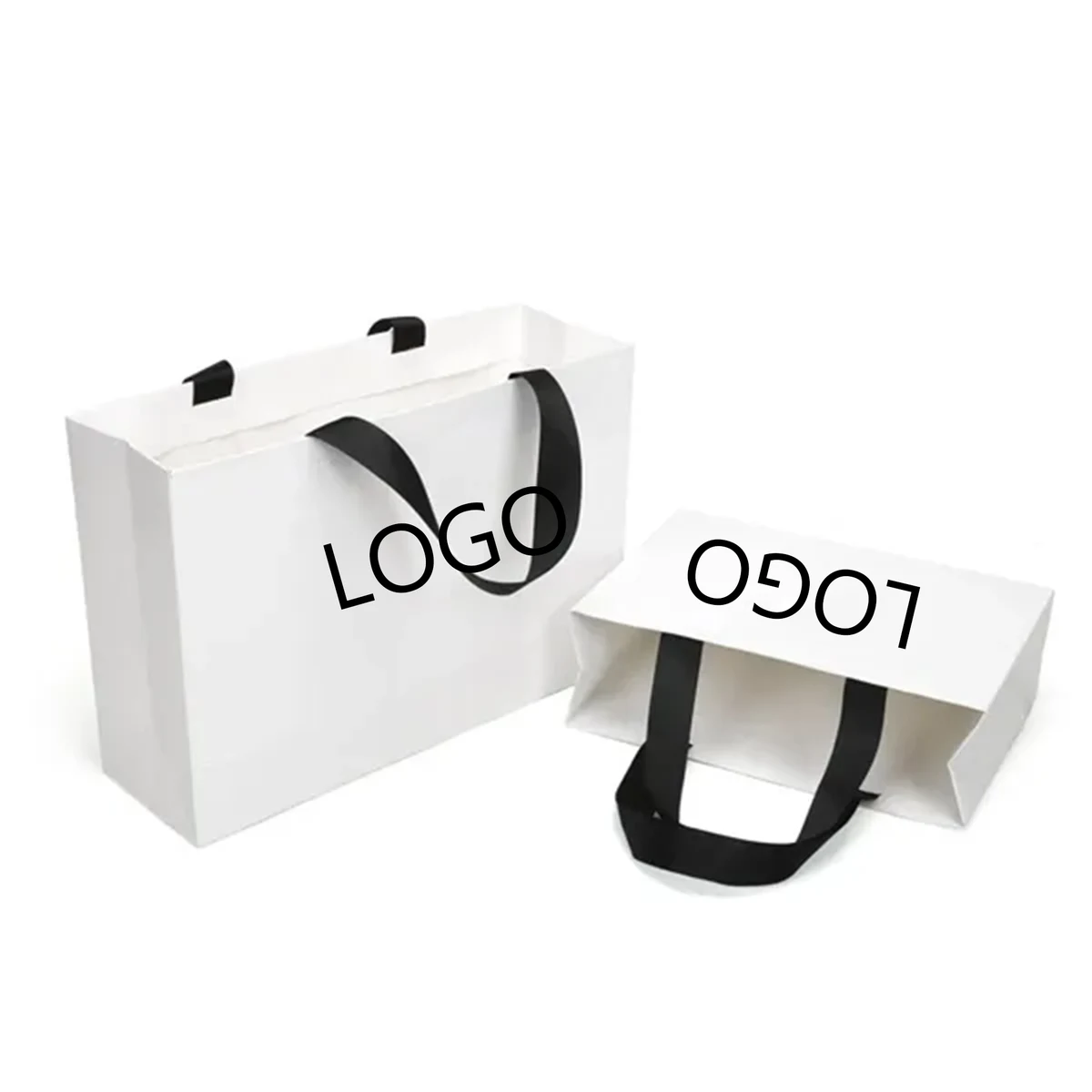 Eco-friendly Foldable White Paper Gift Bag 1